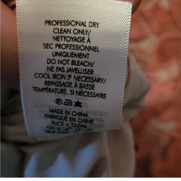 Alice + Oliva Lace Fringe Pink/Coral King Skirt back Zip Sz 0 - Picture 3 of 9